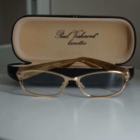 Paul Vosheront PV 406 Eyeglasses 23K Plated Gold for Women - Picture 4 of 8